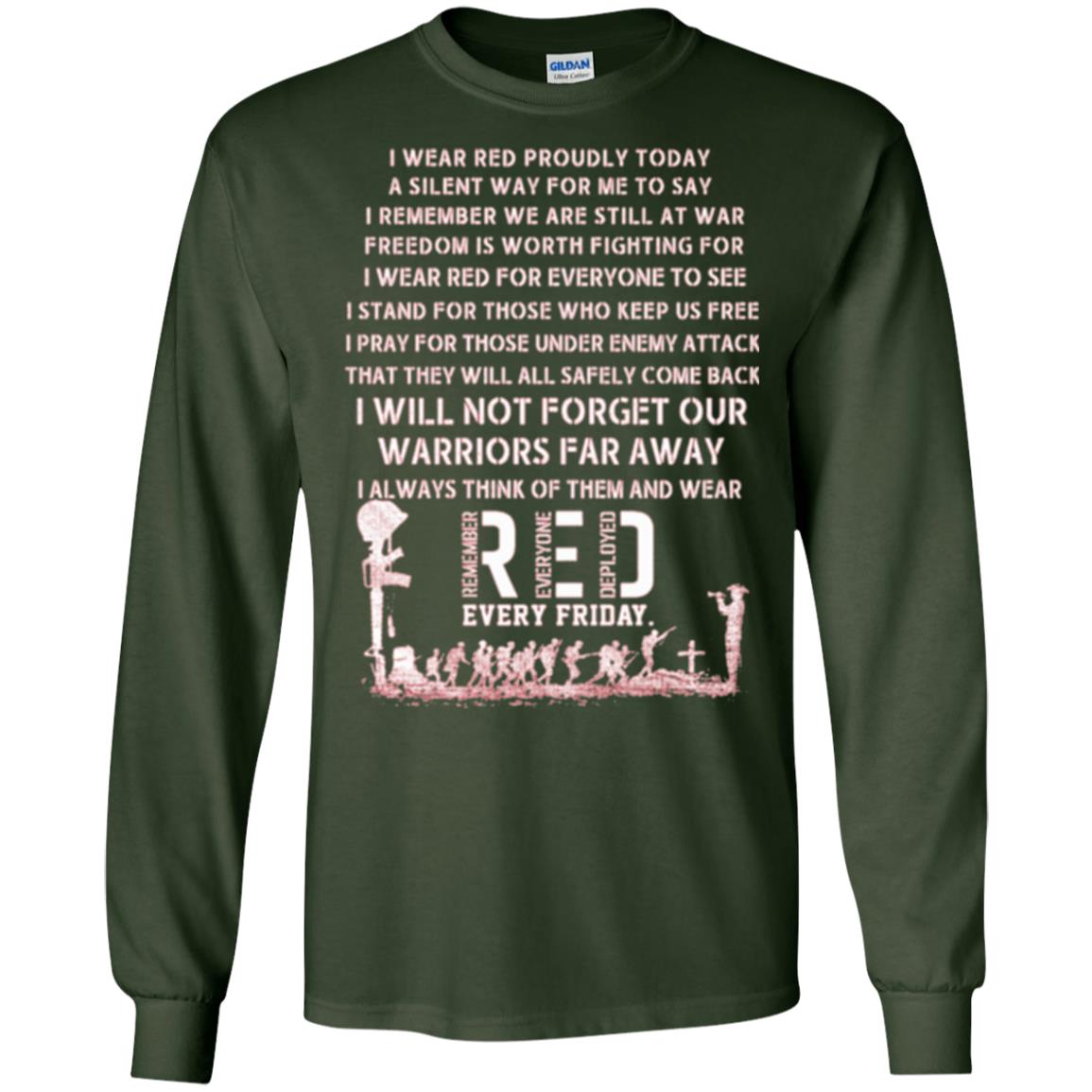 Red Friday Military T-shirt Wear Red Friday Forest Green