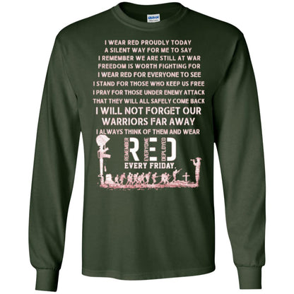 Red Friday Military T-shirt Wear Red Friday Forest Green