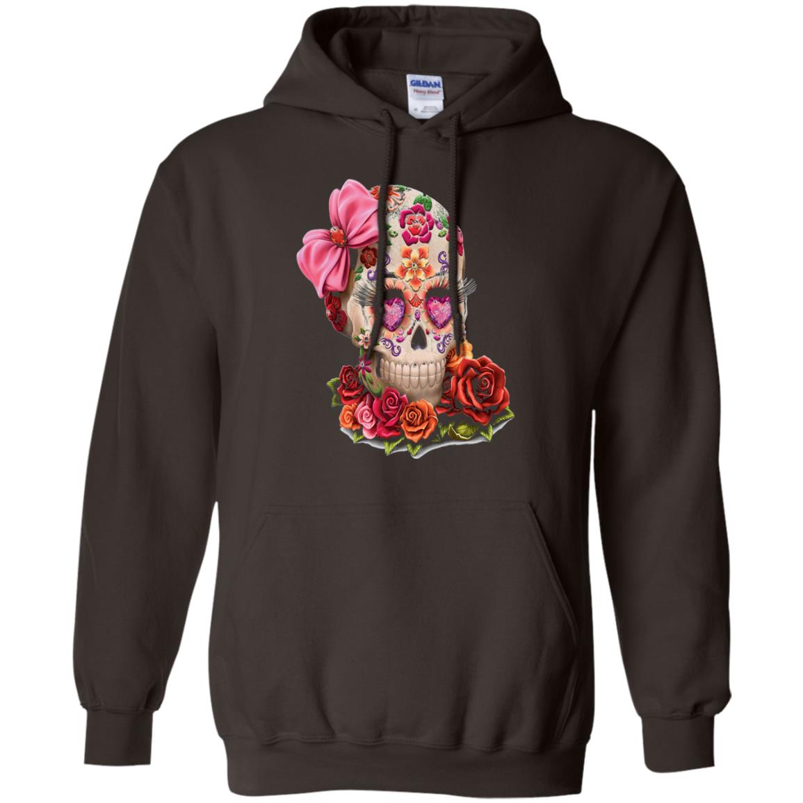 Cinco De Mayo Skull Women Flower Shirt Dark Chocolate