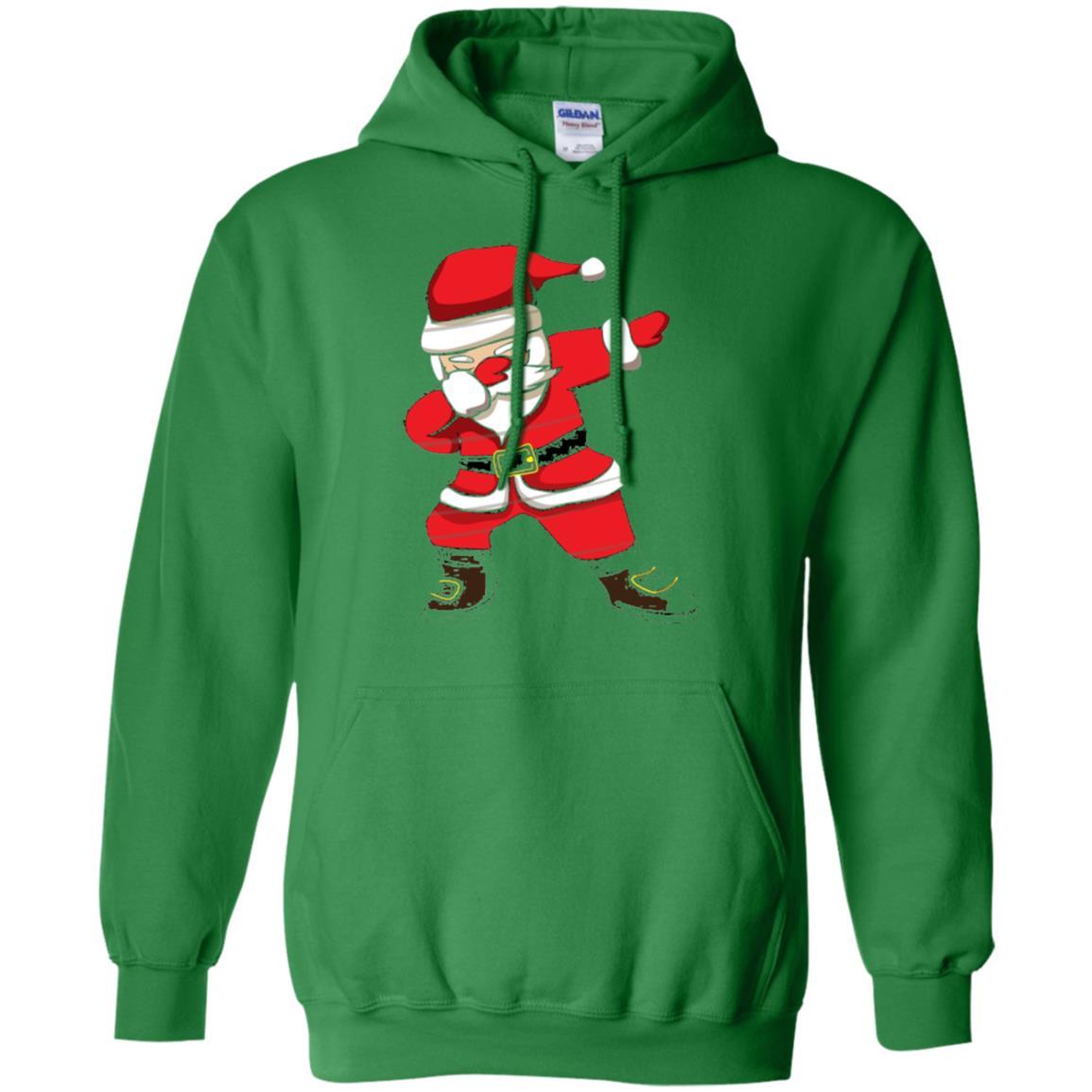 Christmas T-shirt Dabbing Santa Christmas T-shirt Irish Green