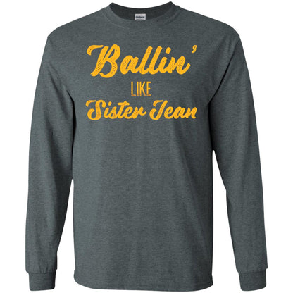 Ballin Like Sister Jean College Basketball Ramblers T-shirt Dark Heather