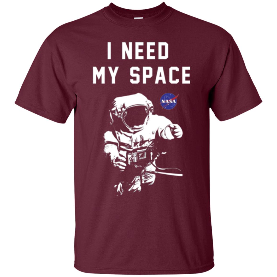 Faded Astronaut T-shirt I Need My Space Maroon
