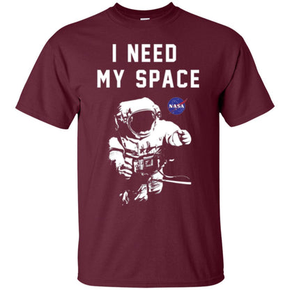 Faded Astronaut T-shirt I Need My Space Maroon