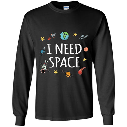 Funny I Need Space T-shirt Black