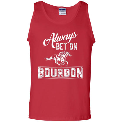 Kentucky T-shirt Always Bet On Bourbon In Horse Race Red