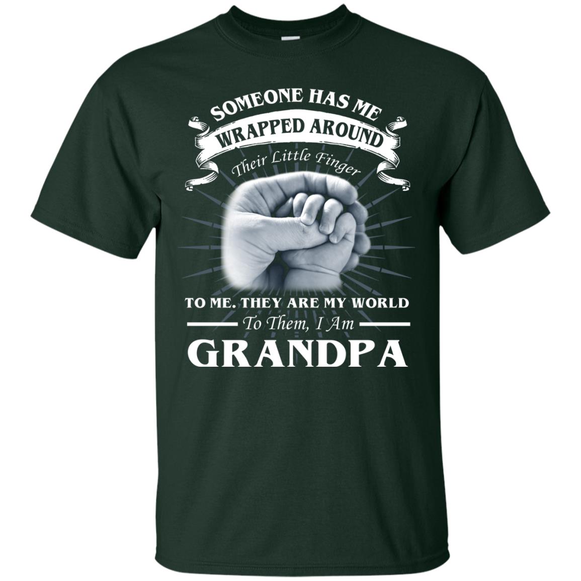 They Are My World To Them I Am Grandpa Papa Shirt Forest