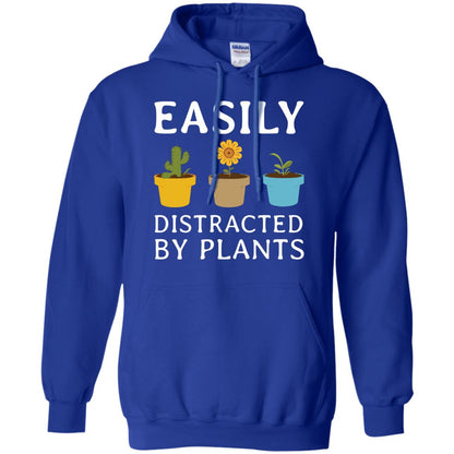 Easily Distracted By Plants Gardener Shirt Royal