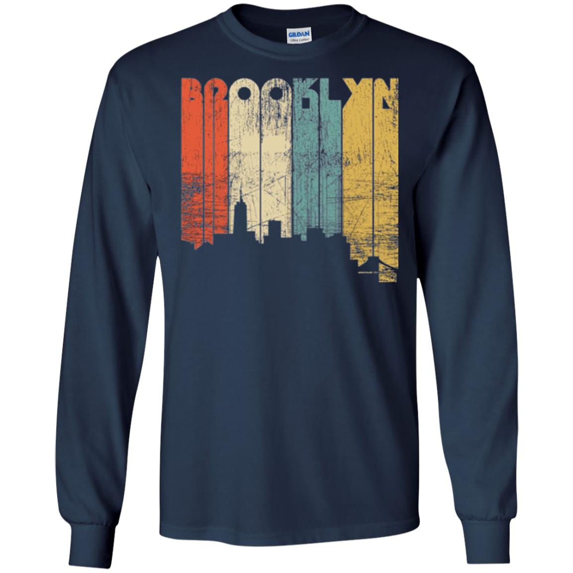 Brooklyn City New York State Vintage T-shirt Navy