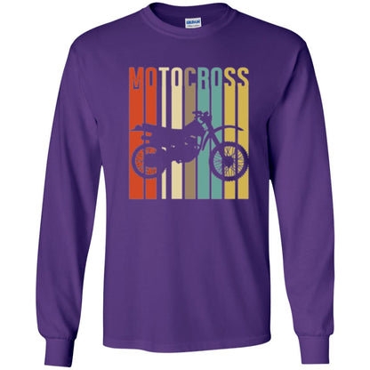 Dirt Bike Silhouette T-shirt Cool Vintage Motocross Purple