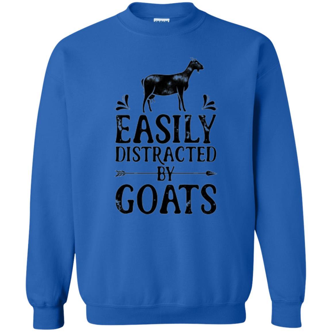 Goat Lover T-shirt Easily Distracted By Goats Royal