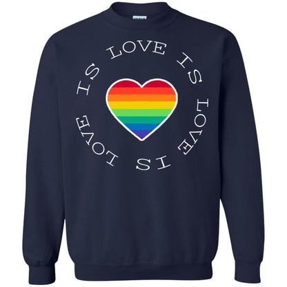 Love Is Love Rainbow Heart Lgbt Support Gift Shirt Navy