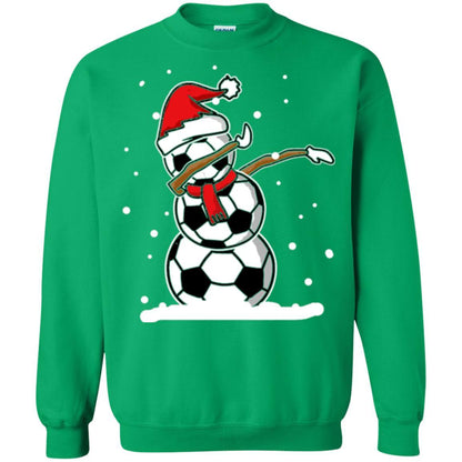 Christmas T-shirt Dabbing Snowman Soccer Irish Green
