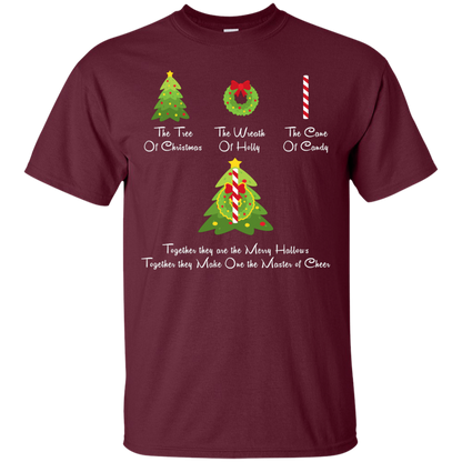 The Tree Of Christmas T-Shirt Maroon