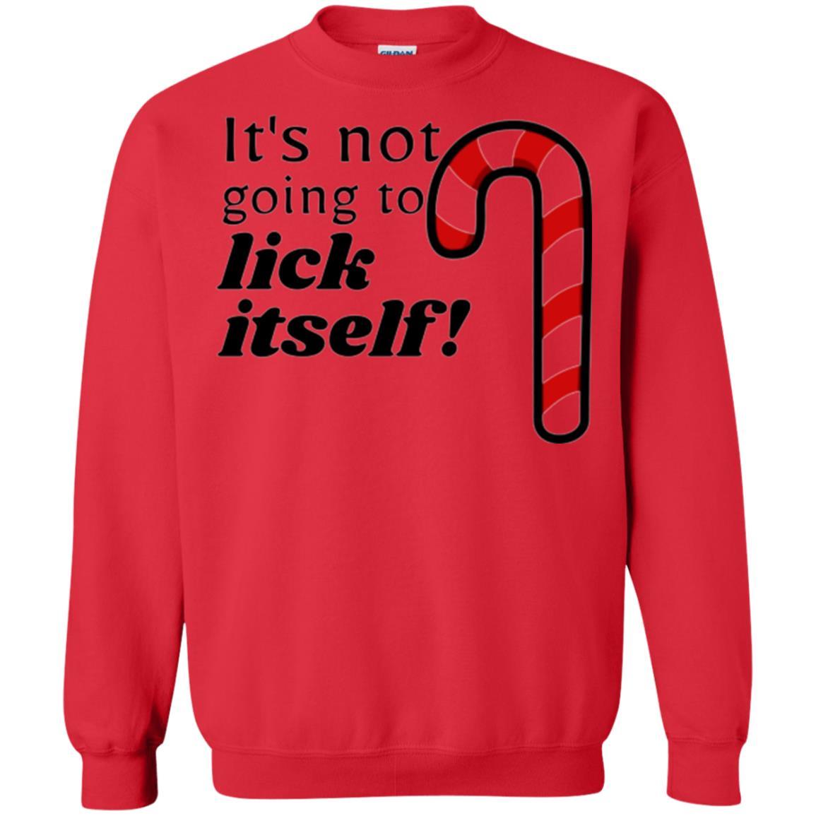 Christmas T-shirt It_s Not Going To Lick Itself Red