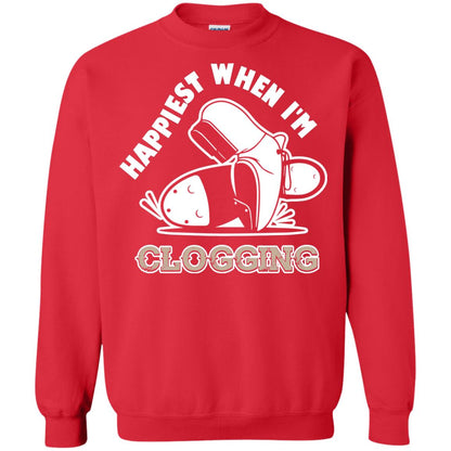 Clogger T-shirt Happiest When I'm Clogging Red