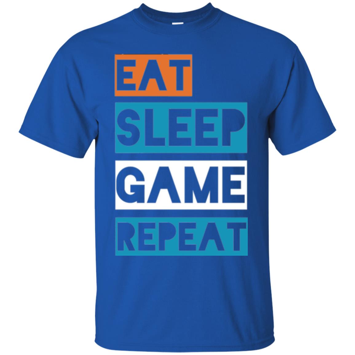 Eat Sleep Game Repeat Video Gamer Player T-shirt Royal