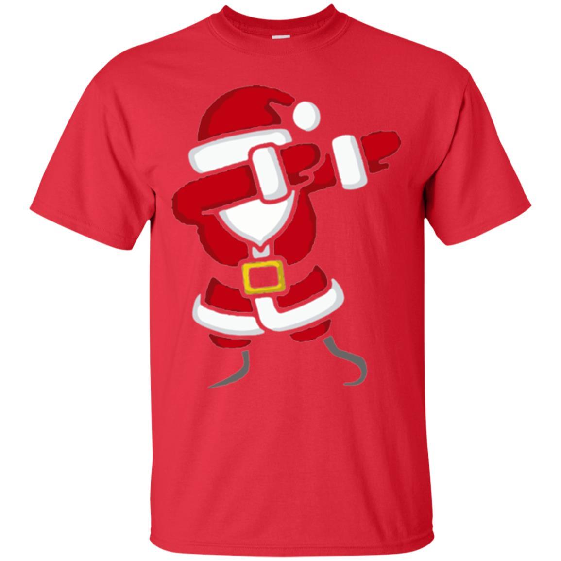 Christmas T-shirt Dabbing Santa Claus Red