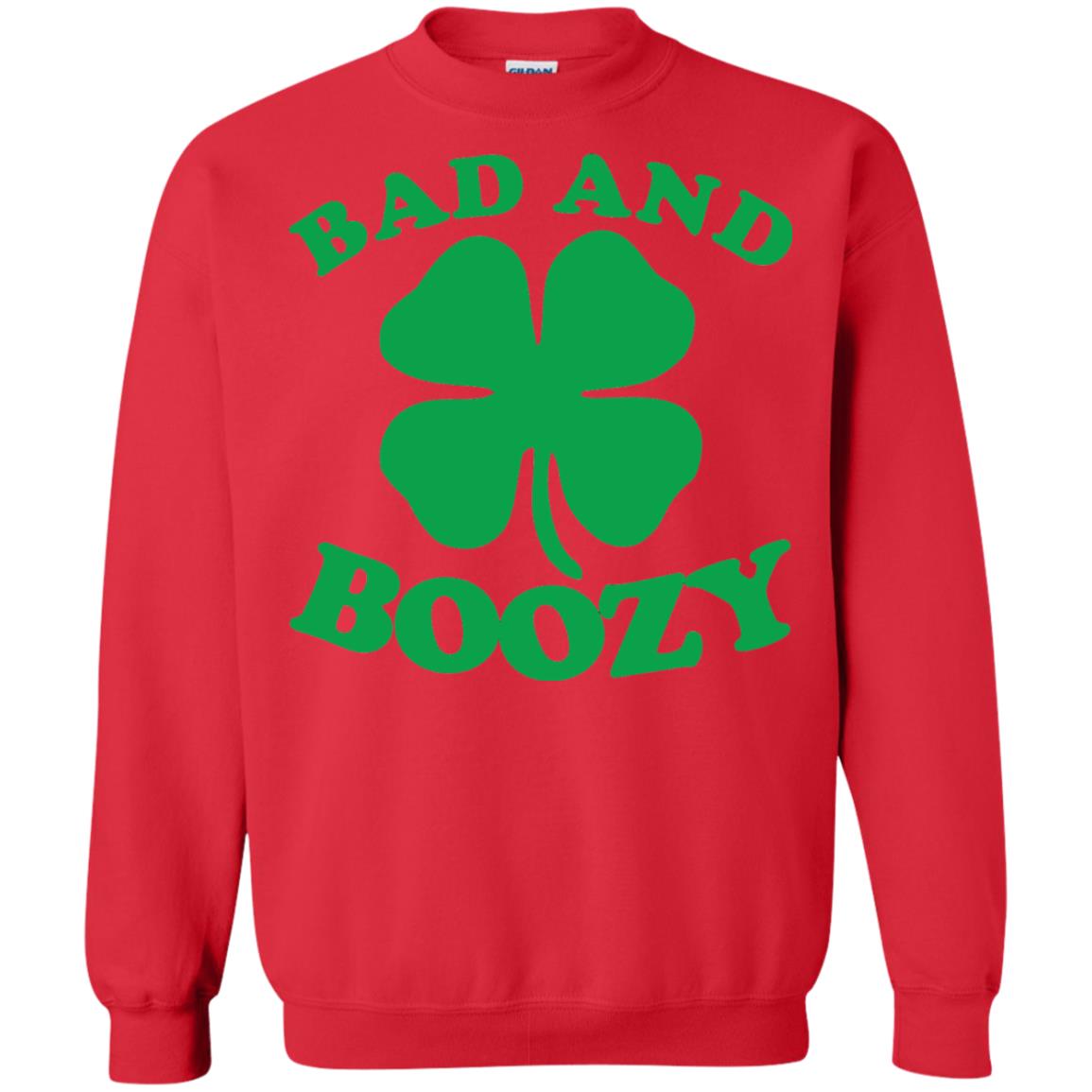Bad And Boozy Saint Patricks Day T-shirt Red