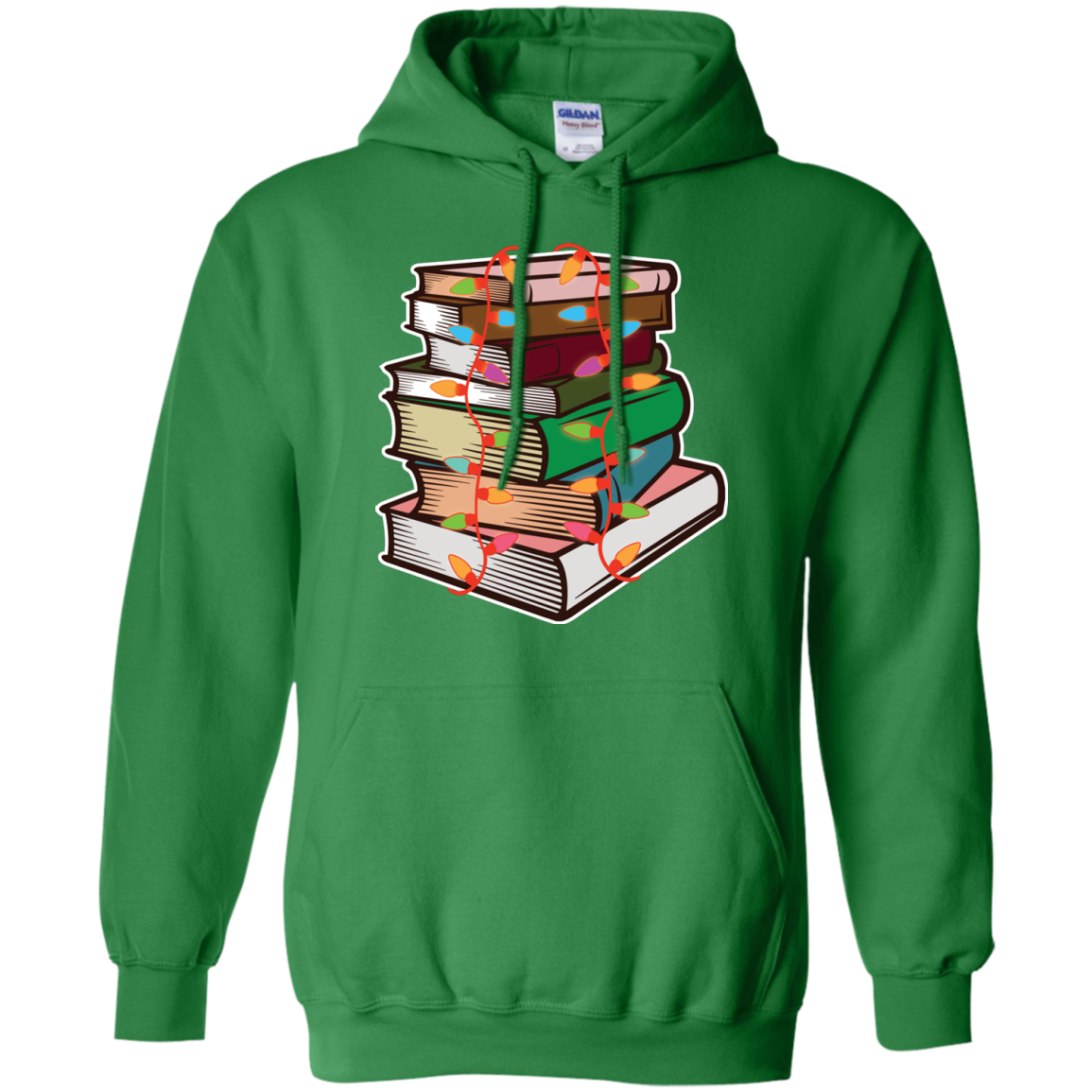 Fairy Lights Christmas Gift T-shirt Book Lover Irish Green