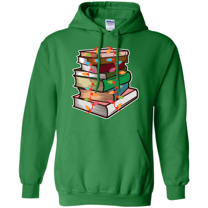 Fairy Lights Christmas Gift T-shirt Book Lover Irish Green