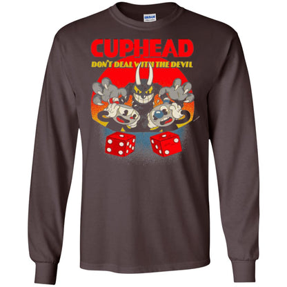 Gamer T-shirt Cuphead Don_t Deal With The Devil Dark Chocolate