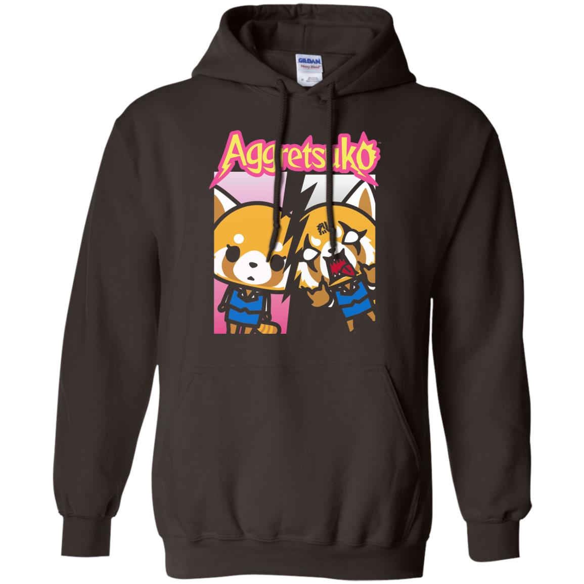 Aggretsuko Split Personality T-shirt Dark Chocolate
