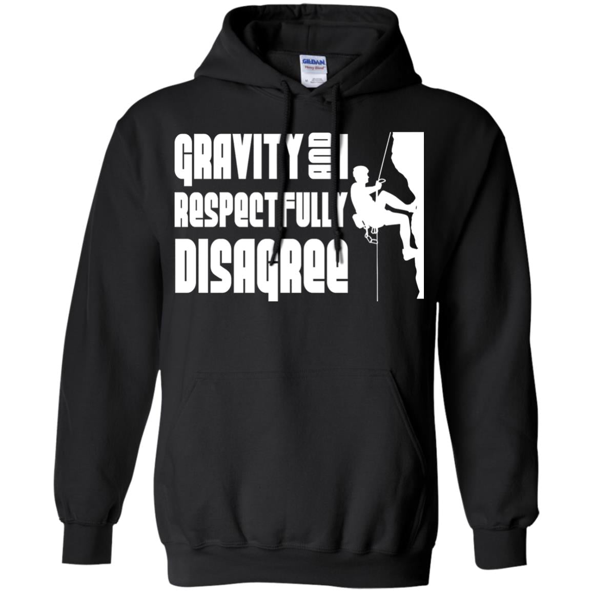 Funny Climbing T-shirt Gravity And I Disagree Black
