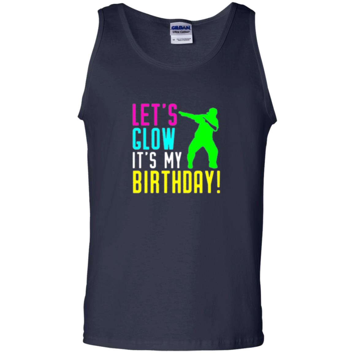 Let_s Glow Party It_s My Birthday T-shirt Navy