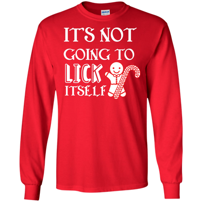 Christmas T-Shirt It's Not Going To Lick Itself Red