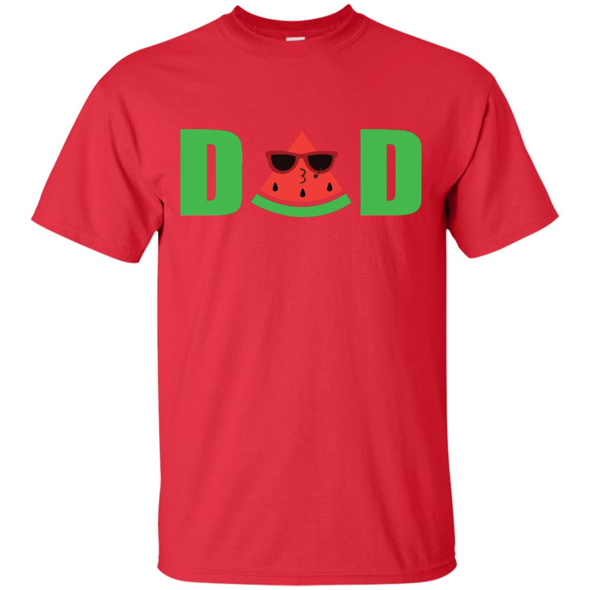 Dad Watermelon Funny Summer Melon Fruit Shirt For Daddy Red