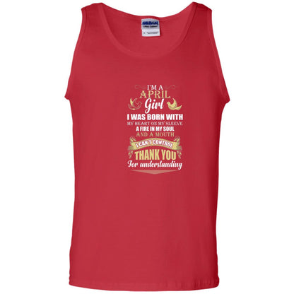 April Birthday Shirt Im A April Girl I Was Born With My Heart Red