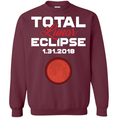 Eclipse January 31st 2018 Total Lunar Eclipse T-shirt Blood Moon Maroon