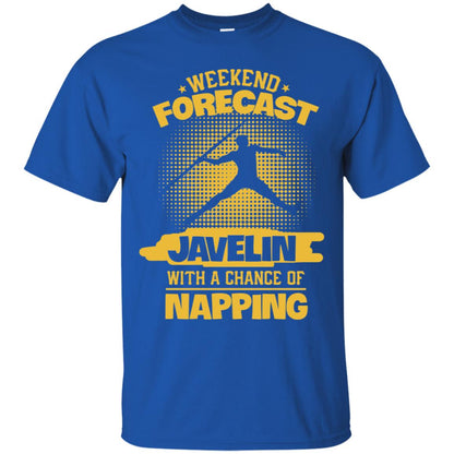 Weekend Forecast Javelin With A Chance Of Napping Shirt Royal