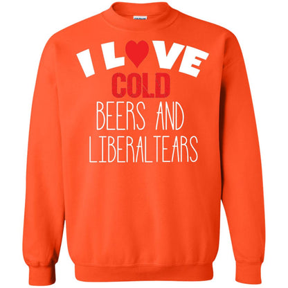Love Liberal Tears And Cold Beers Funny Political Shirt Orange