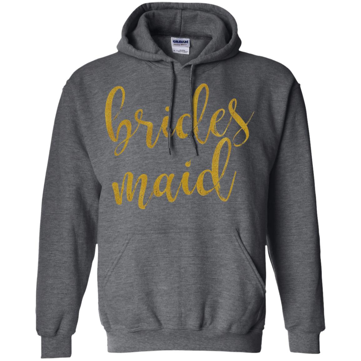 Bridesmaid Gold Glitter Bridal Shower T-shirt Dark Heather