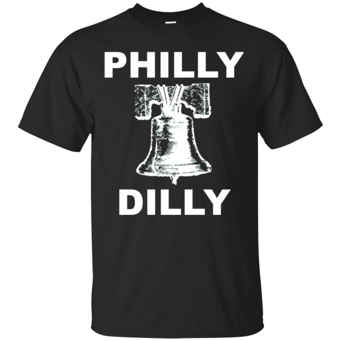 Football T-shirt Philly Dilly With Liberty Bell And Crack Philadelphia Black