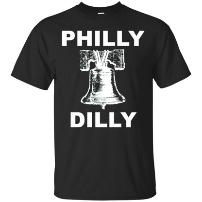 Football T-shirt Philly Dilly With Liberty Bell And Crack Philadelphia Black