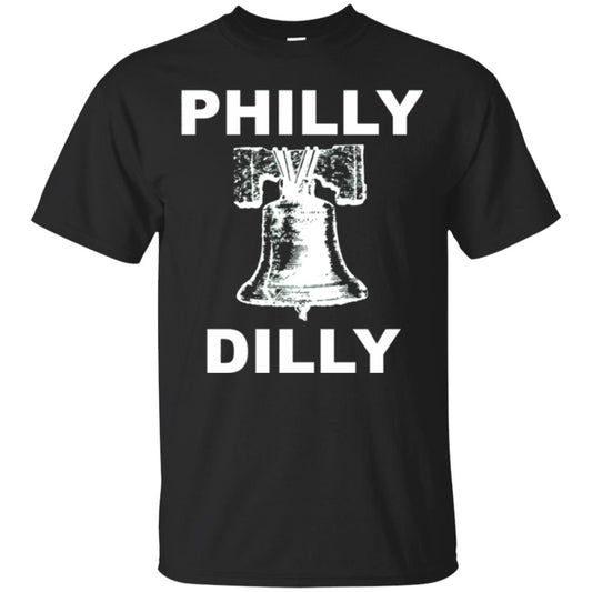 Football T-shirt Philly Dilly With Liberty Bell And Crack Philadelphia Black