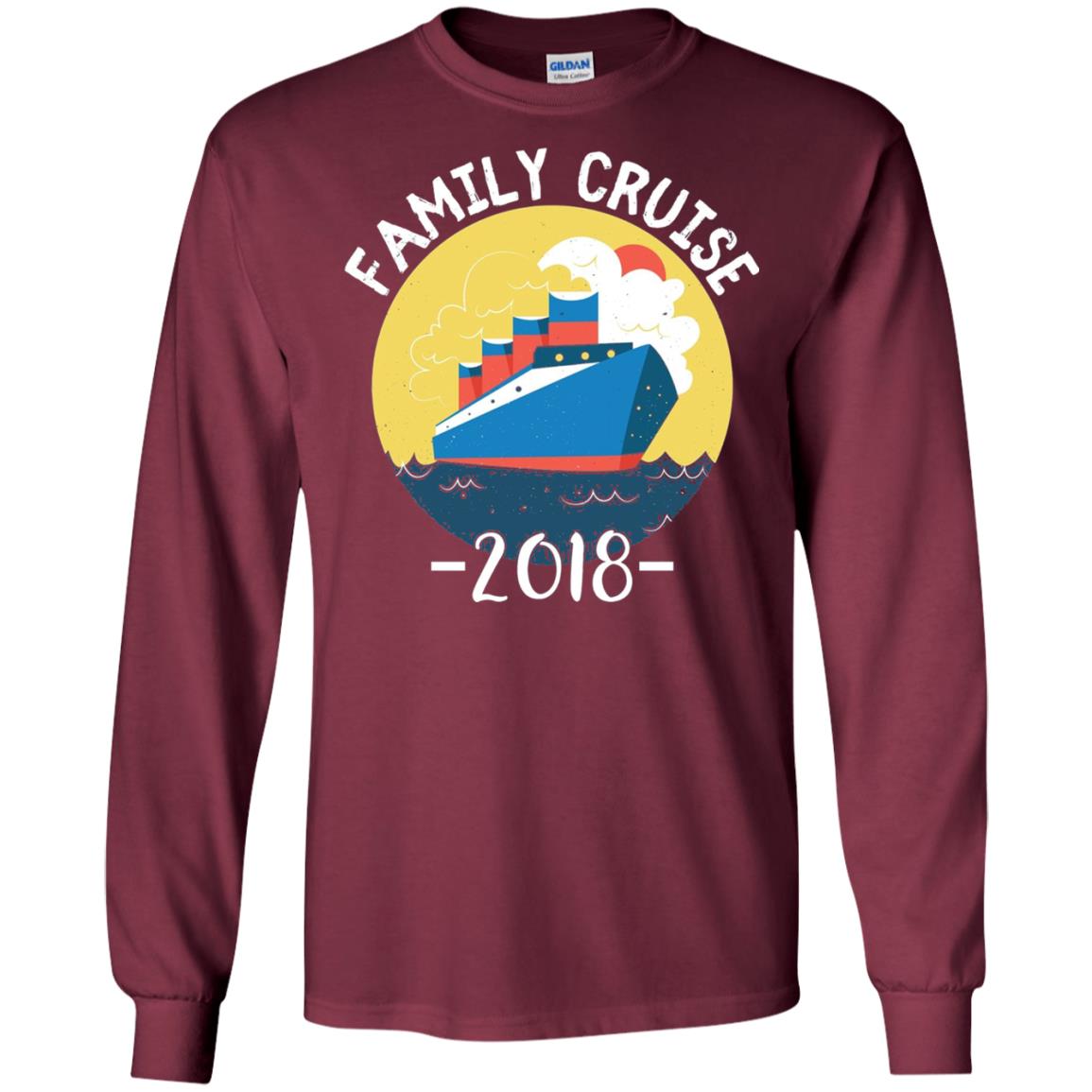 Summer Holiday T-shirt Family Cruise 2018 Maroon