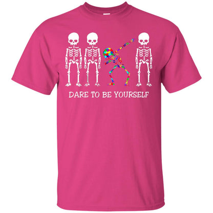 Dare To Be Yourself Autism Awareness T-shirt Heliconia