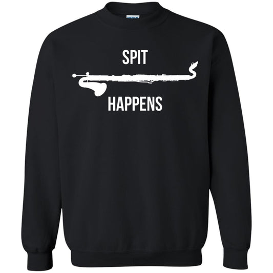Funny Bass Clarinet T-shirt Spit Happens Black