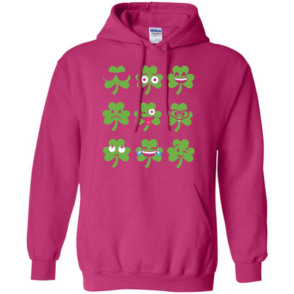 Emoji Shamrock St. Patrick_s Day T-shirt Heliconia