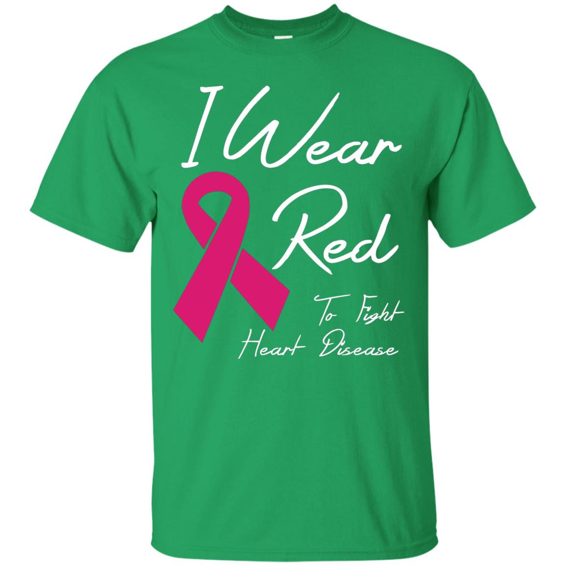 I Wear Red To Fight Heart Disease T-shirt Irish Green
