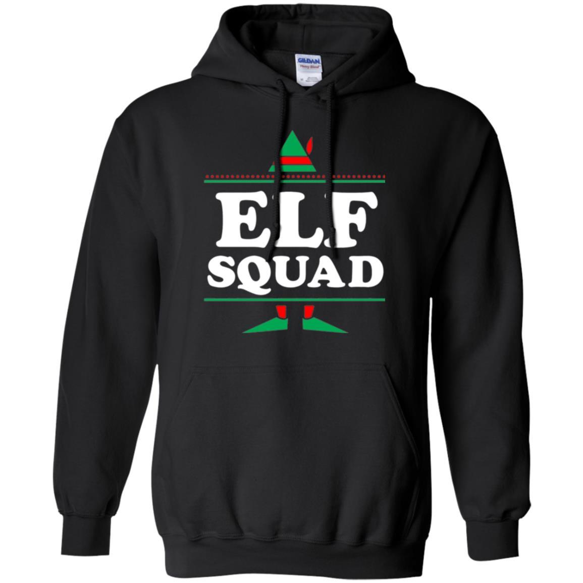 Christmas T-shirt Elf Squad Holiday Family Group Matching Black