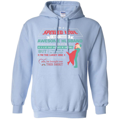 I Am A Spoiled Wife Of A March Husband I Love Him And He Is My Life Shirt Light Blue
