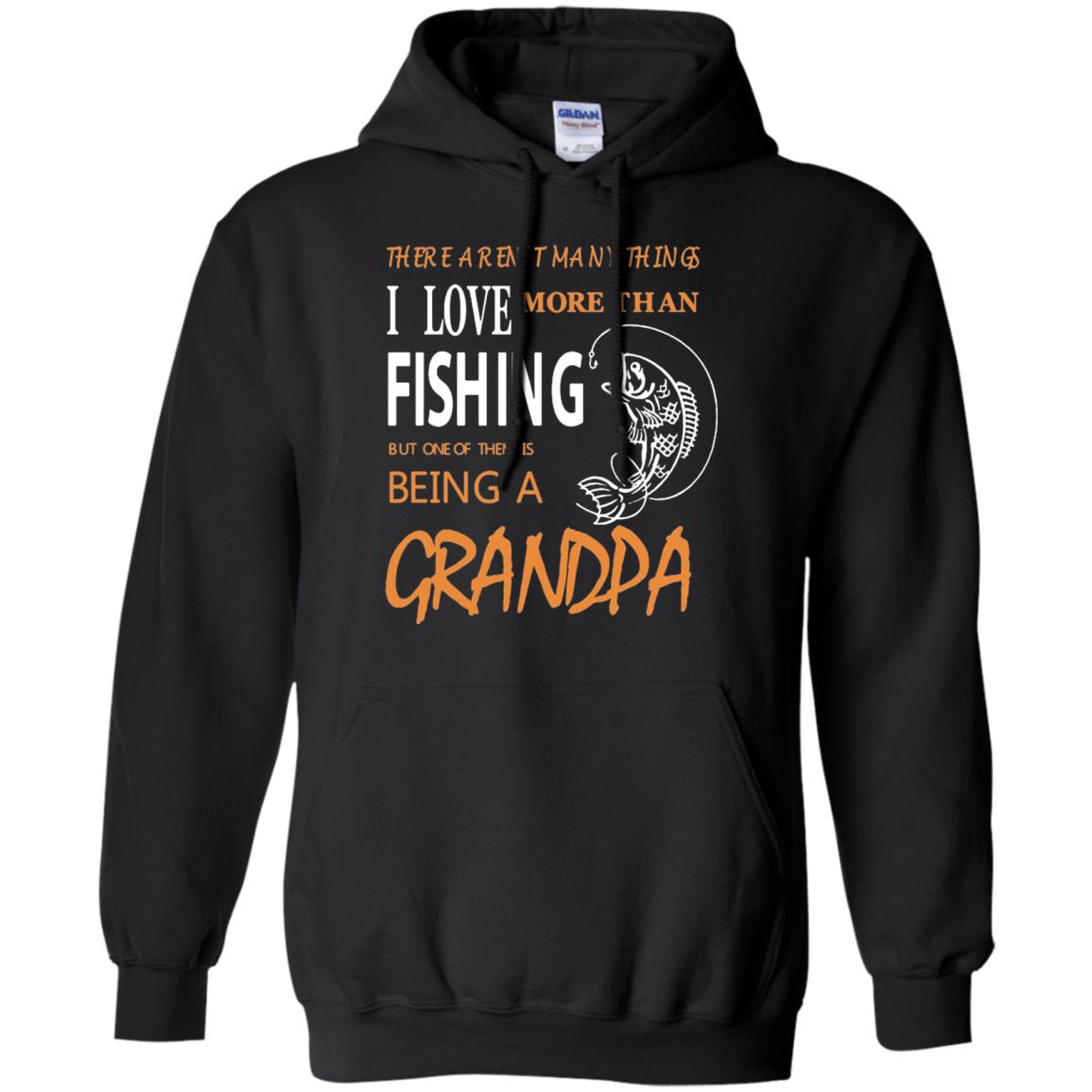 Fishing Buddy Fishing Grandpa T-shirt Love More Than Fishing Black