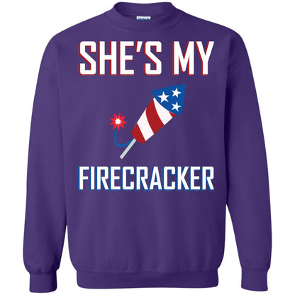She_s My Firecracker Shirt For Mens Purple