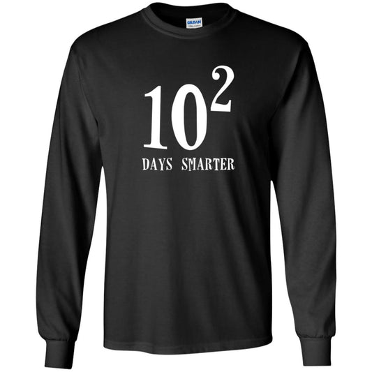 Funny Math 100th Day T-shirt 10 Squared Is 100 Days Smarter Black