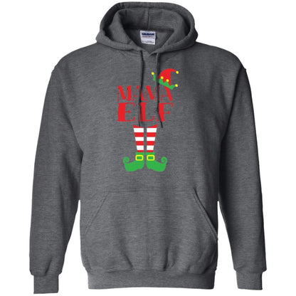 Family Christmas T-shirt Mama Elf T-shirt Dark Heather