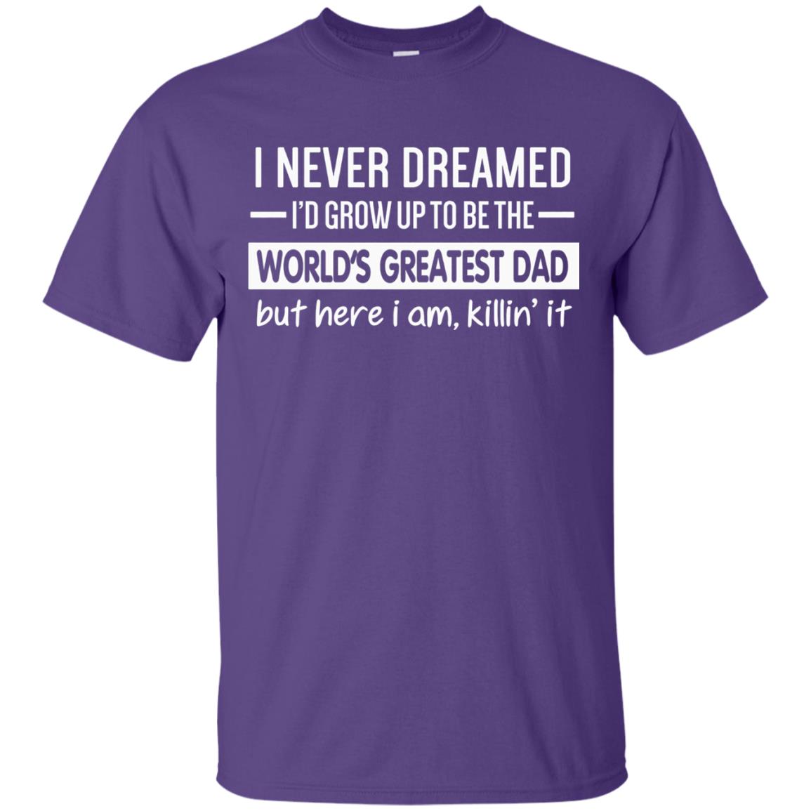 The World_s Greatest Dad Father_s Day Gift T-shirt Purple